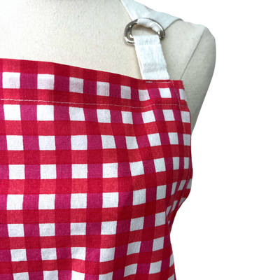 Red & Pink Check Apron