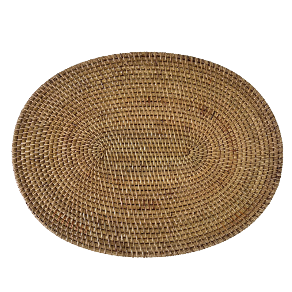 Tan Oval Placemat