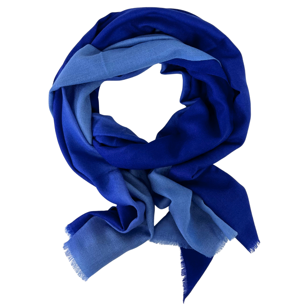 Scarf - Ombre Electric Blue
