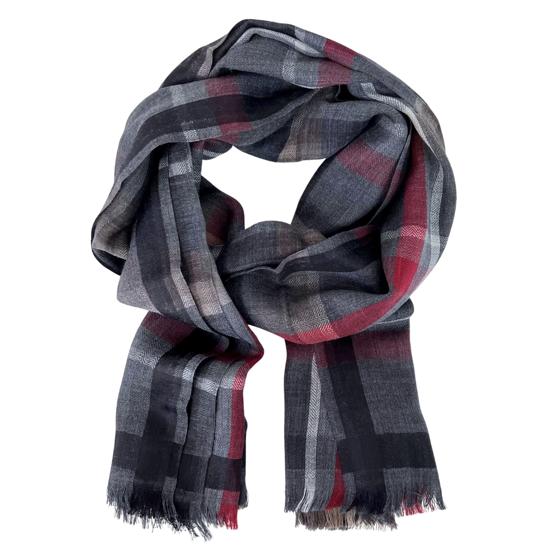 Scarf - Charcoal Check