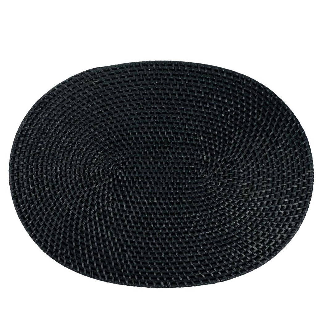Black Oval Placemat