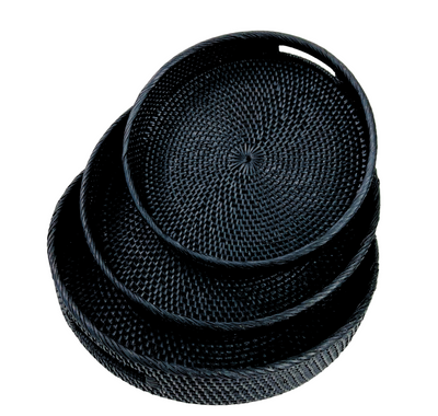 Black Round Tray - 3 sizes