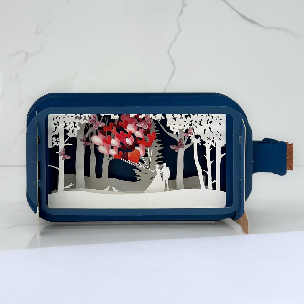 3D Pop-Up Card - Message in a bottle (Wedding)