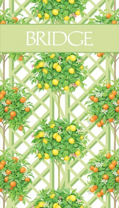Bridge Score Pad - Citrus Topiaries