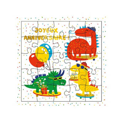 Dinosaur Puzzle Birthday card