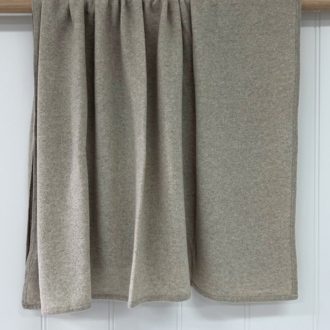 Merino Wool & Cashmere Knee Blanket - Grey