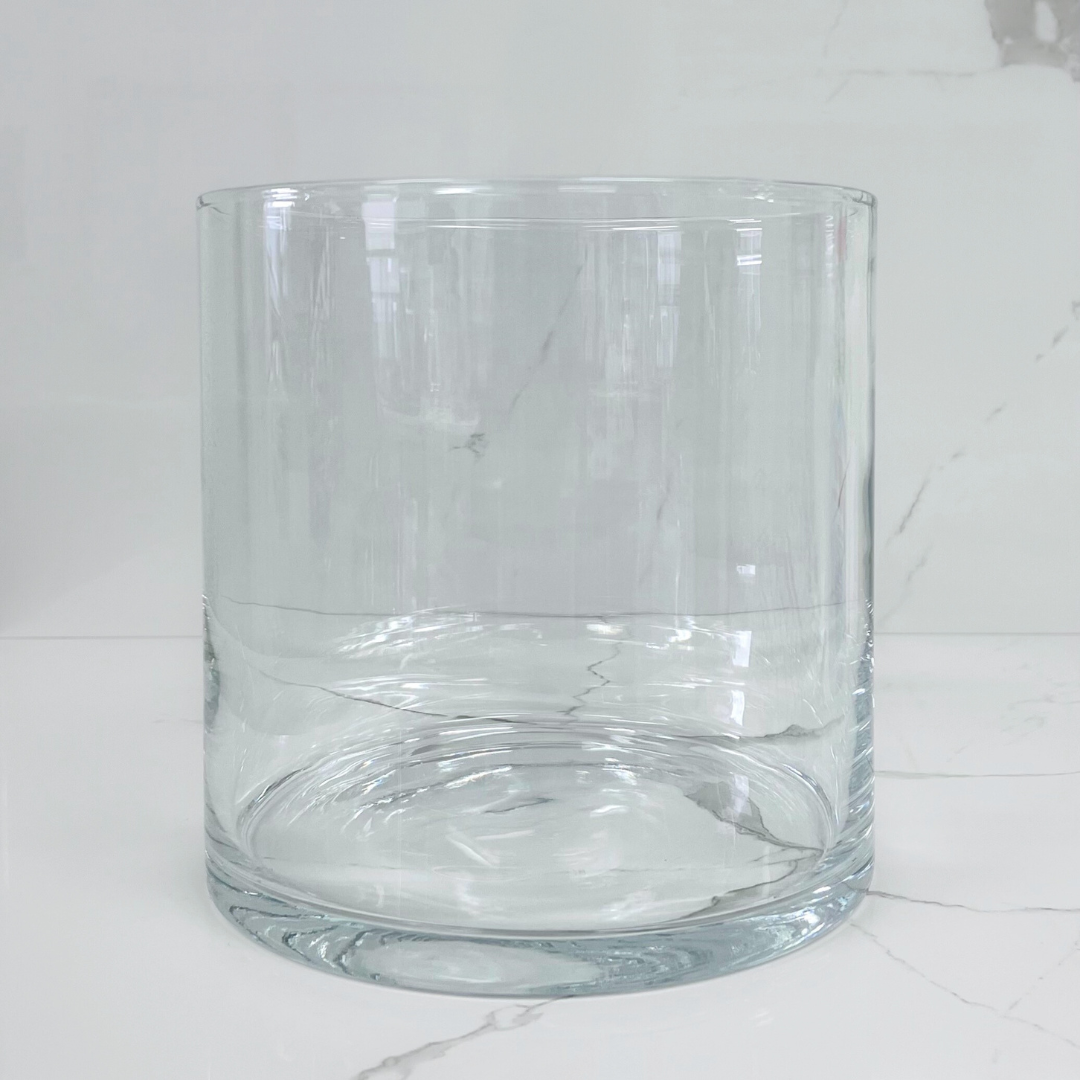Glass Cylinder - Wide with Rolled Edge (Instore Only)