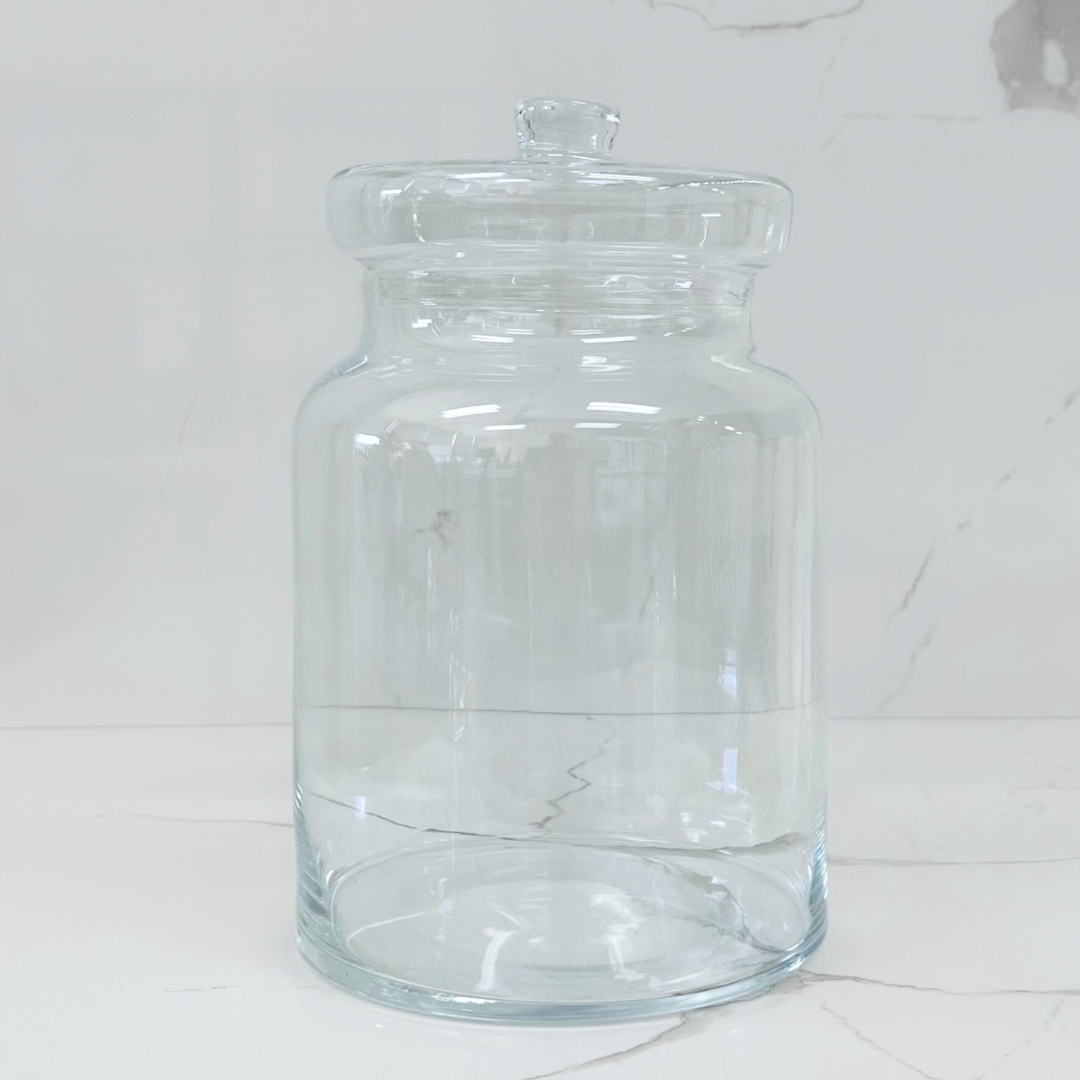 Glass Cylinder Jar with Lid (Instore Only)