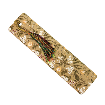 Bookmark with Tassel - Beige Floral