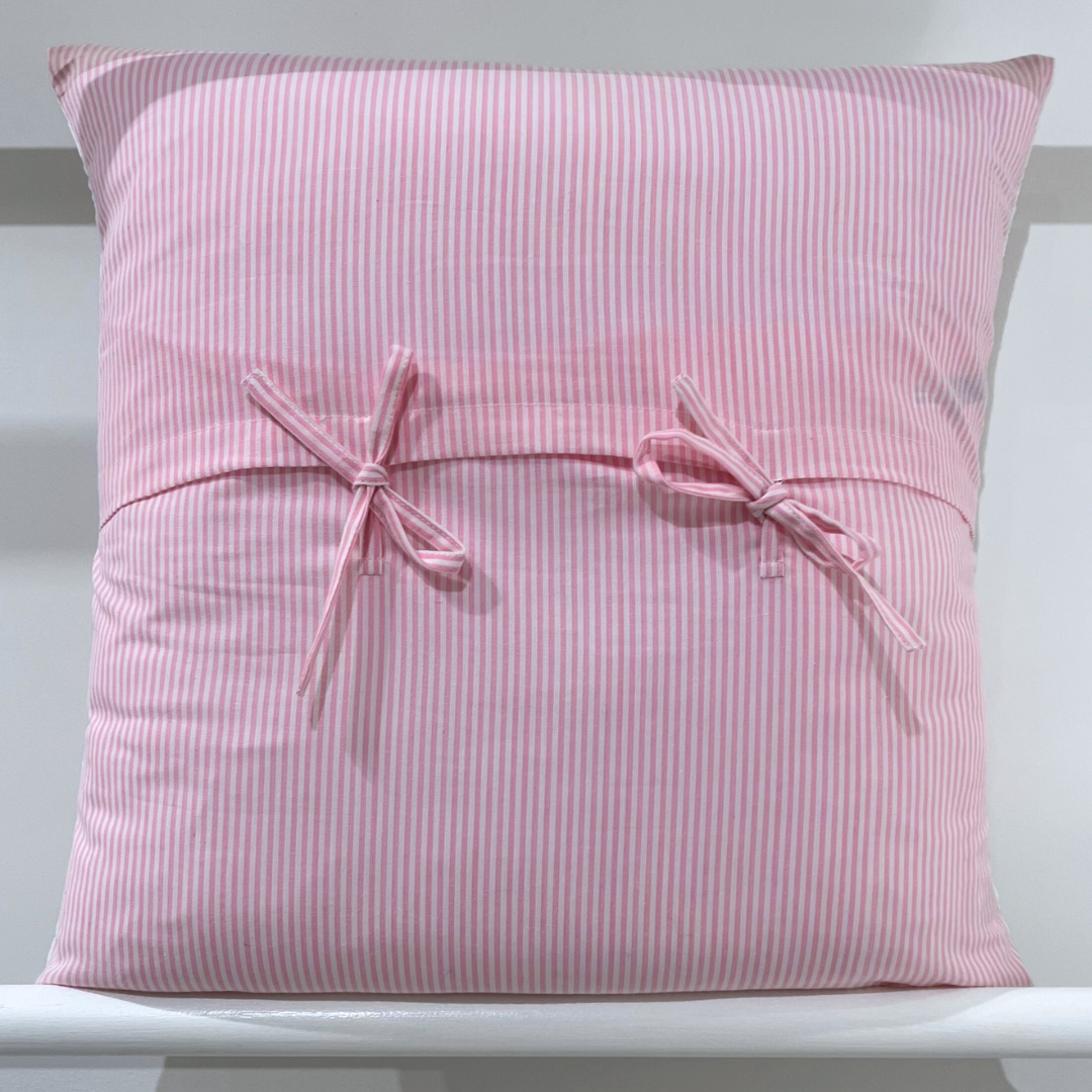 Quilted Cushion Cover - Pink Star
