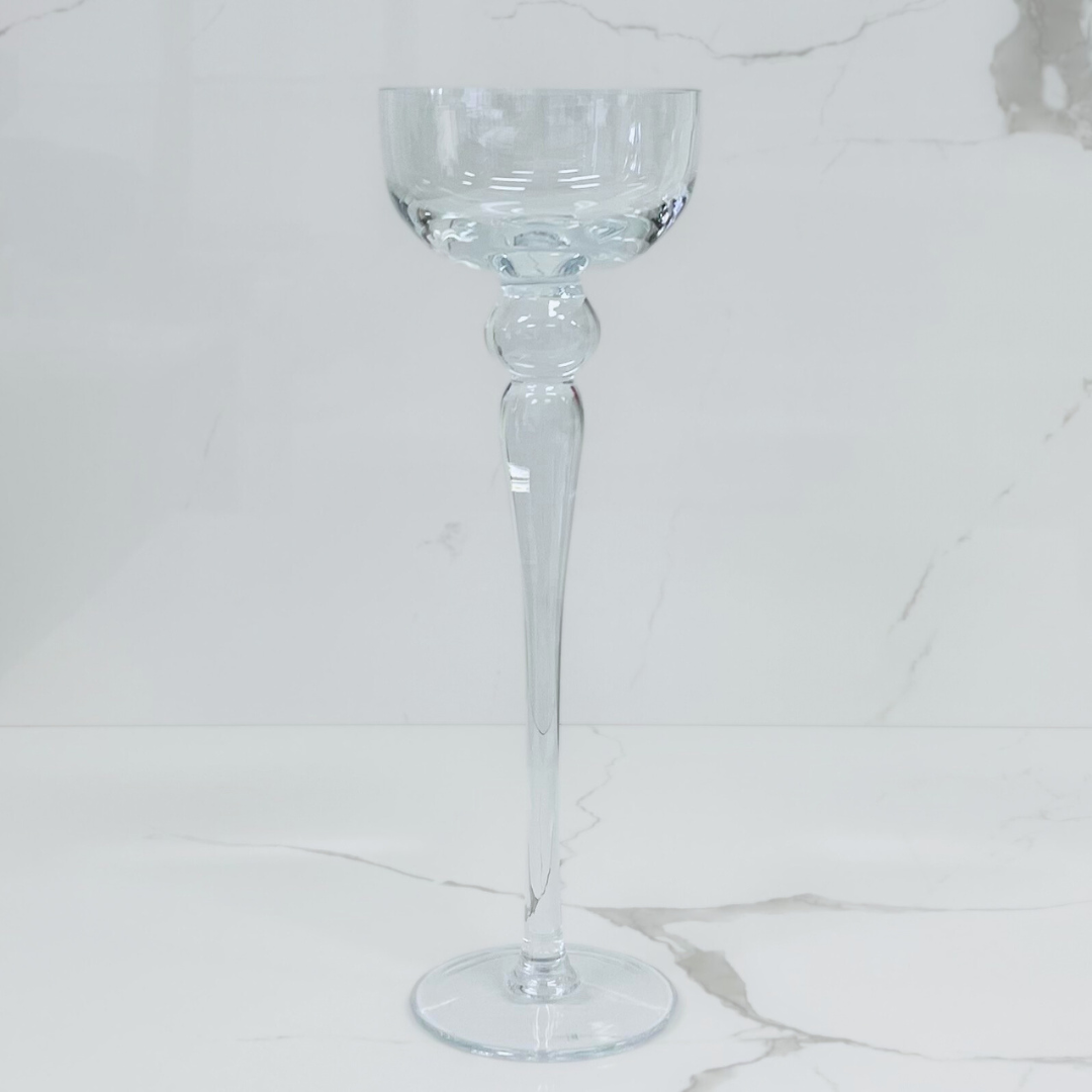 Glass 30cm Candlestick (Instore Only)