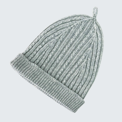 Cable Knit Hat Grey