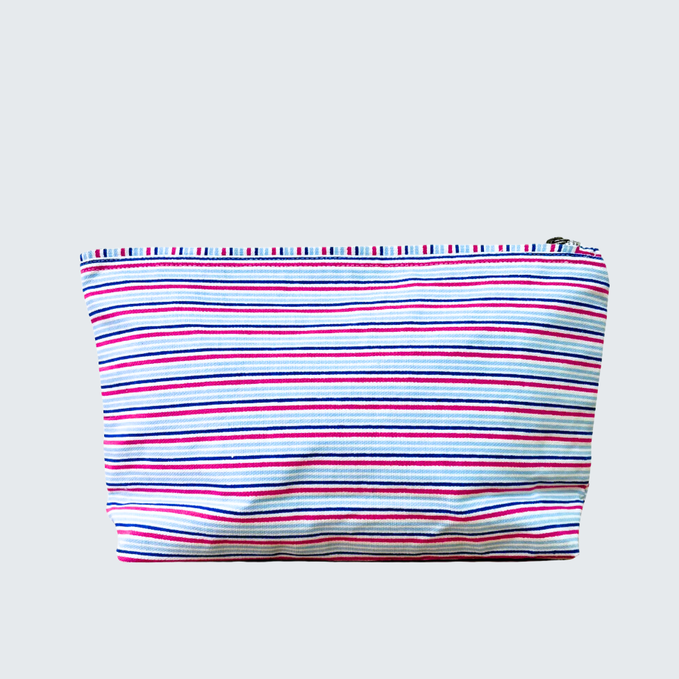 Large Toiletry Bag - Bright Stripe Print