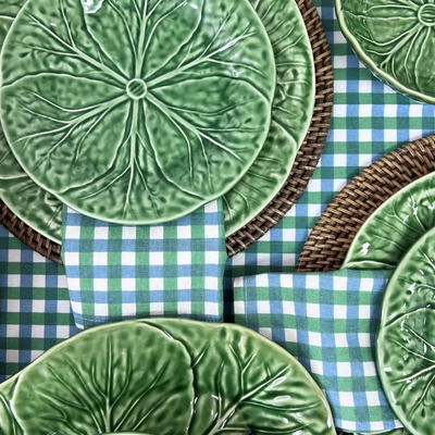 Denim & Sage Check Table Cloth - 3 sizes available