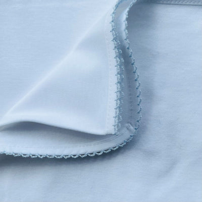 Cotton Wrap White With Blue Edging