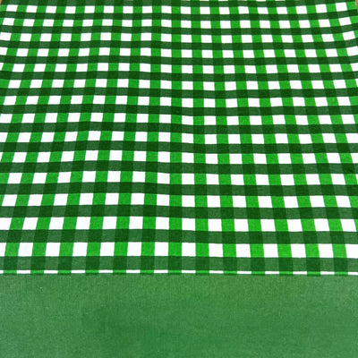 Green & Light Green Check Table Cloth