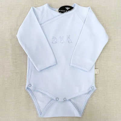 Baby Suit Long Blue With Blue Embroidery 0-3 months