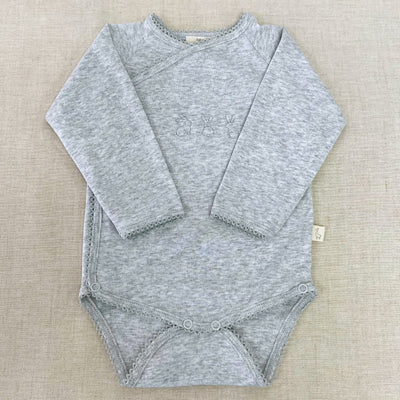 Baby Suit Long Grey With Grey Embroidery 0-3 months
