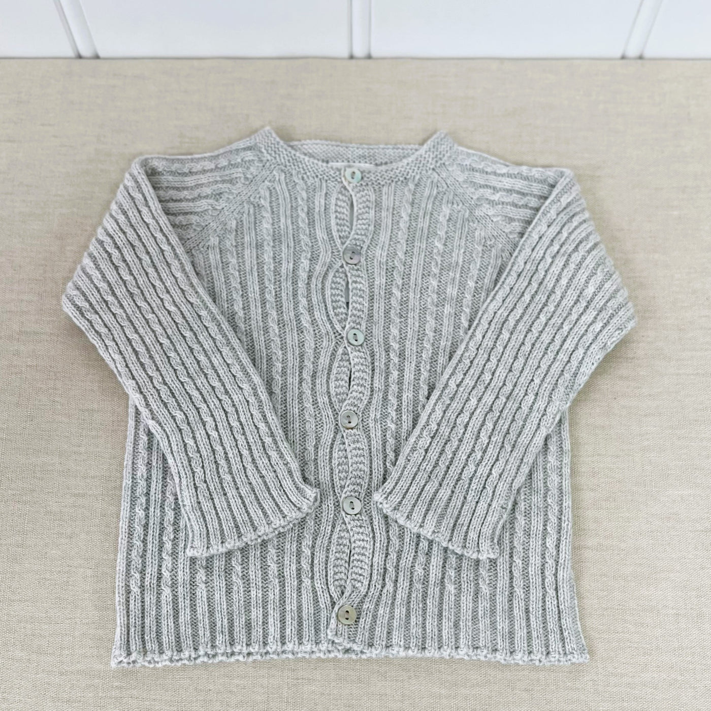 Cable Knit Cardigan Grey