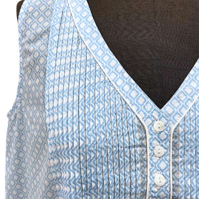 Sleeveless Nightie - Jali Blue