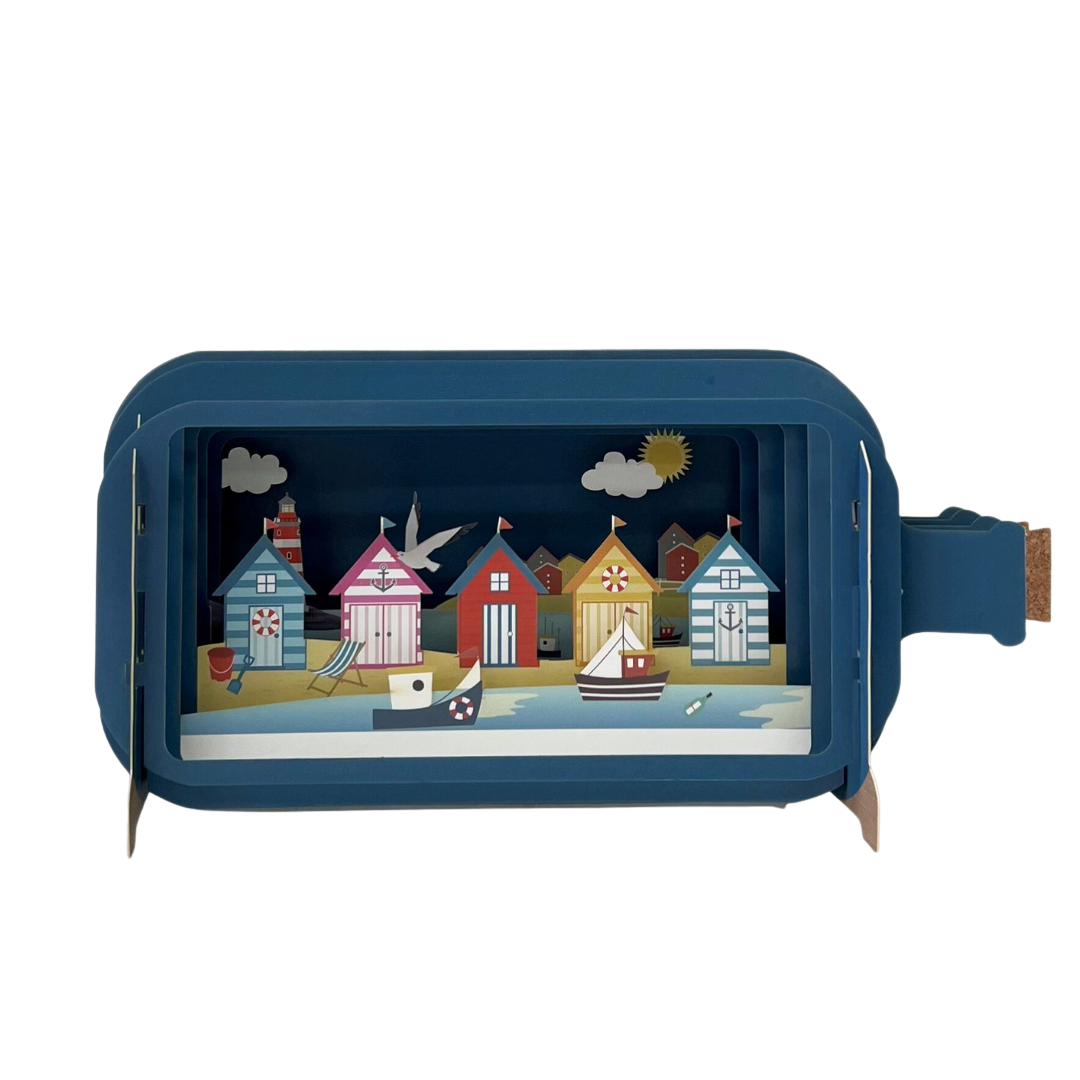 3D Pop-Up Card - Message in a bottle (Beach Scene)