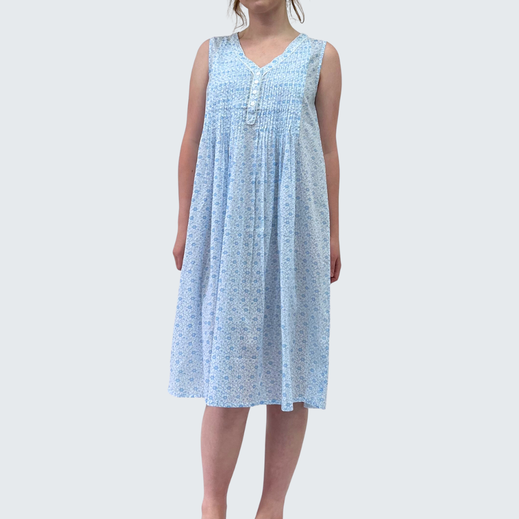 Sleeveless Nightie - Blue