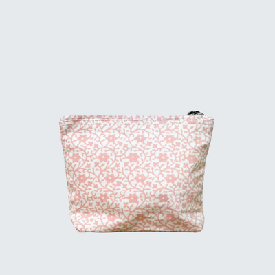 Cosmetic Bag - Pink Botanical Print