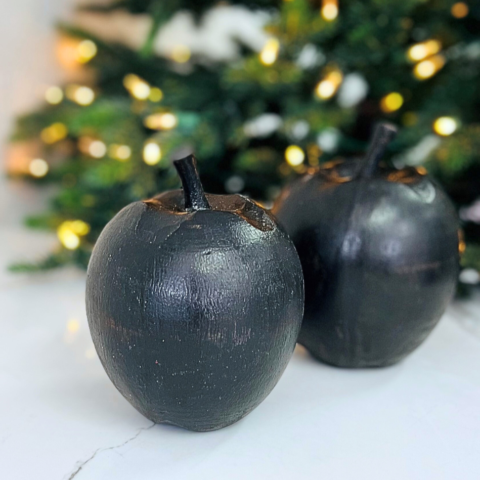 Wooden Fruit - Black Wash Apple