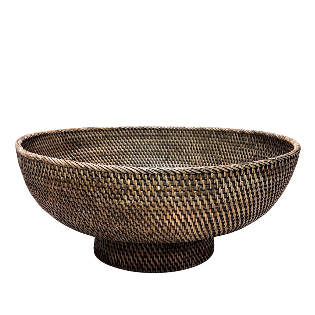 Brown Extra Large Footed Bowl (available in-store only)