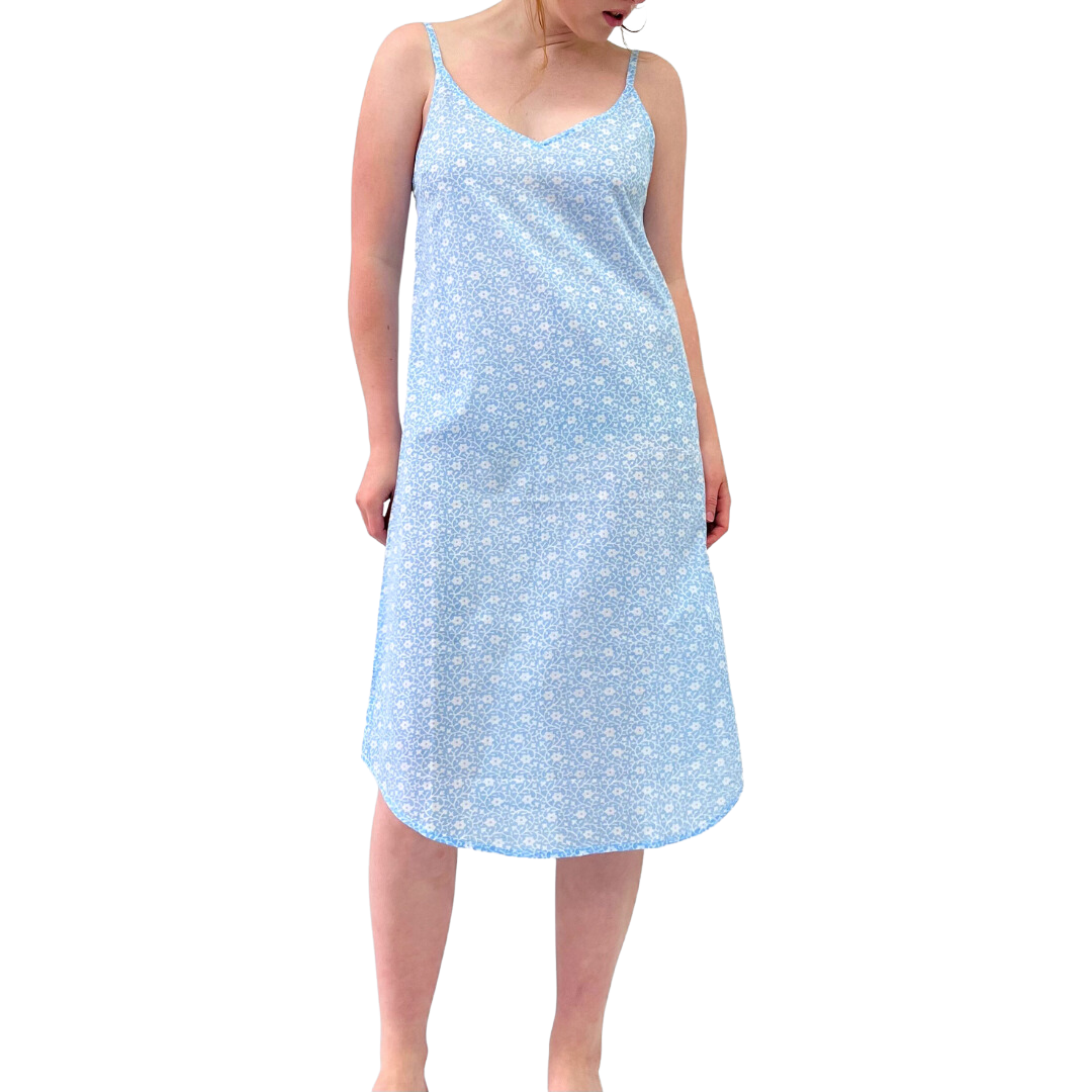 Long Camisole Nightie - Blue