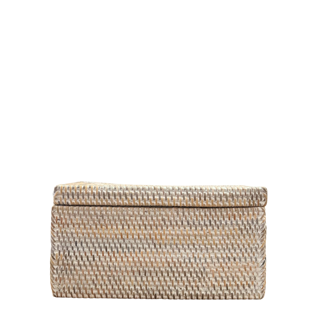White Rectangle Storage Box - 3 sizes (available in-store only)