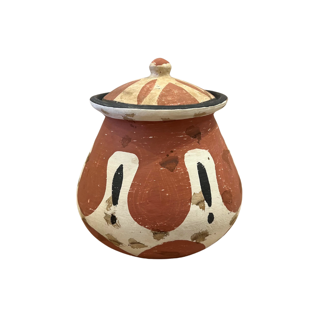 Medium Clay Pot - Primitive Design #4 (available in-store only)