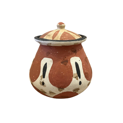 Medium Clay Pot - Primitive Design #4 (available in-store only)