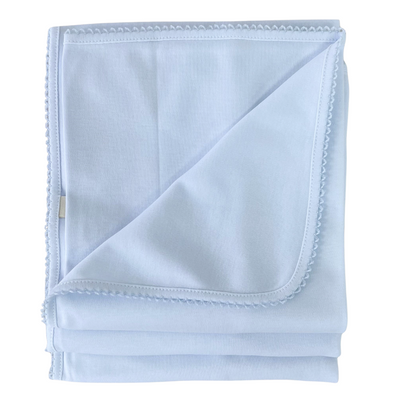 Cotton Wrap - Blue With Blue Trim