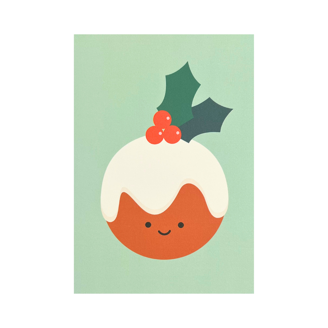Christmas Card - Plum Pudding Face