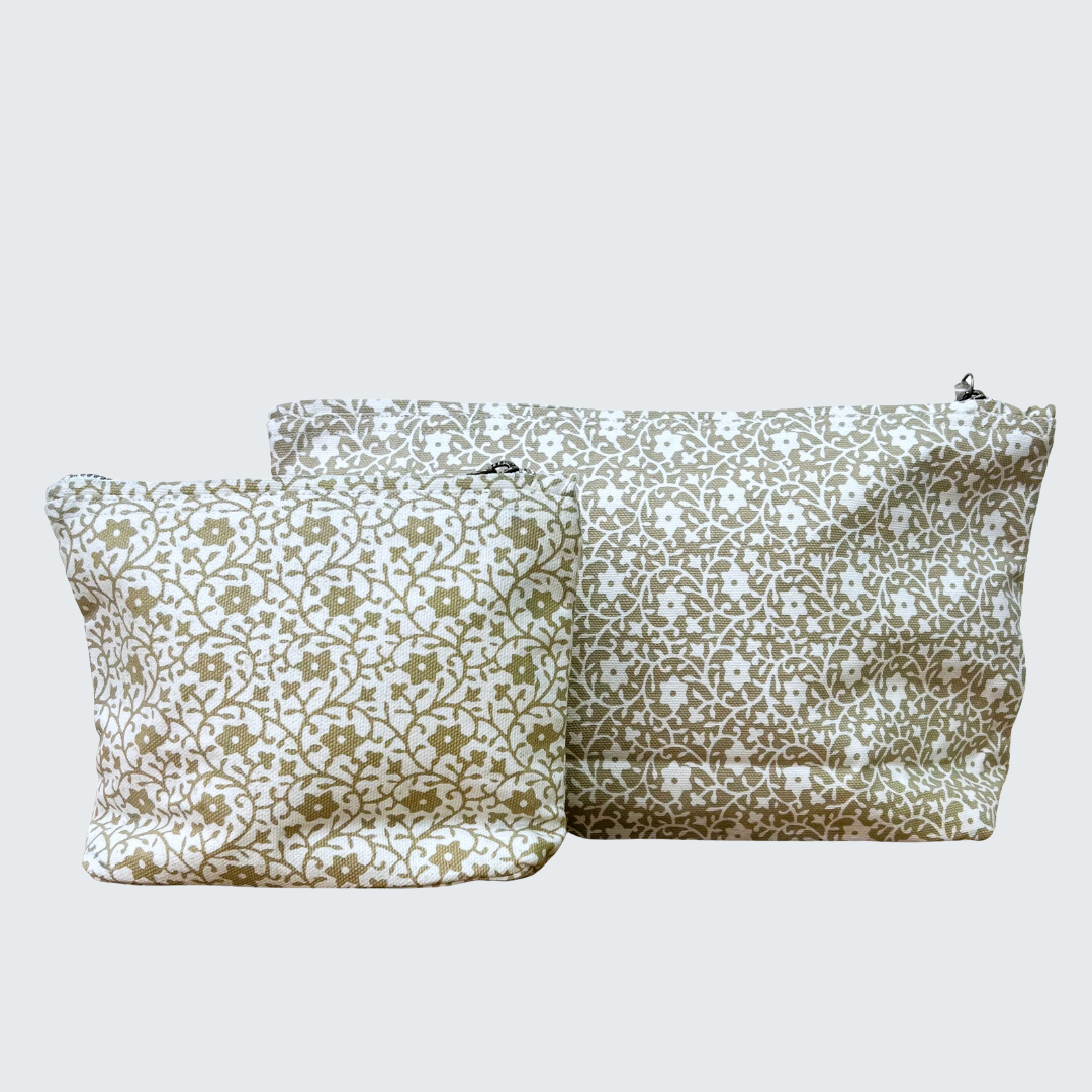 Cosmetic Bag - Linen Botanical Print