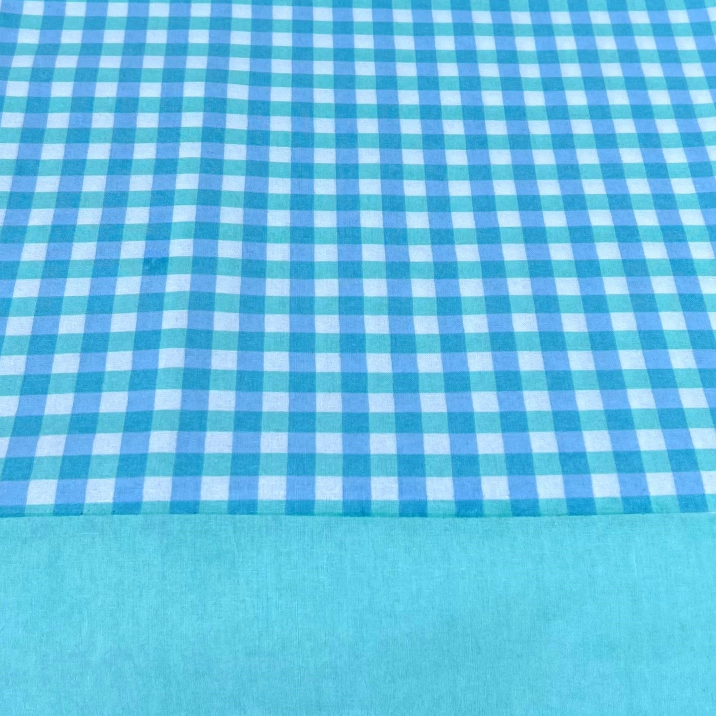 Check Table Cloth - Aqua & Blue