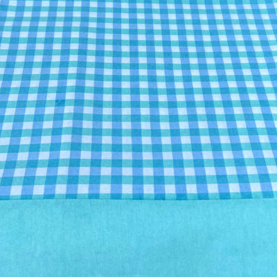 Check Table Cloth - Aqua & Blue