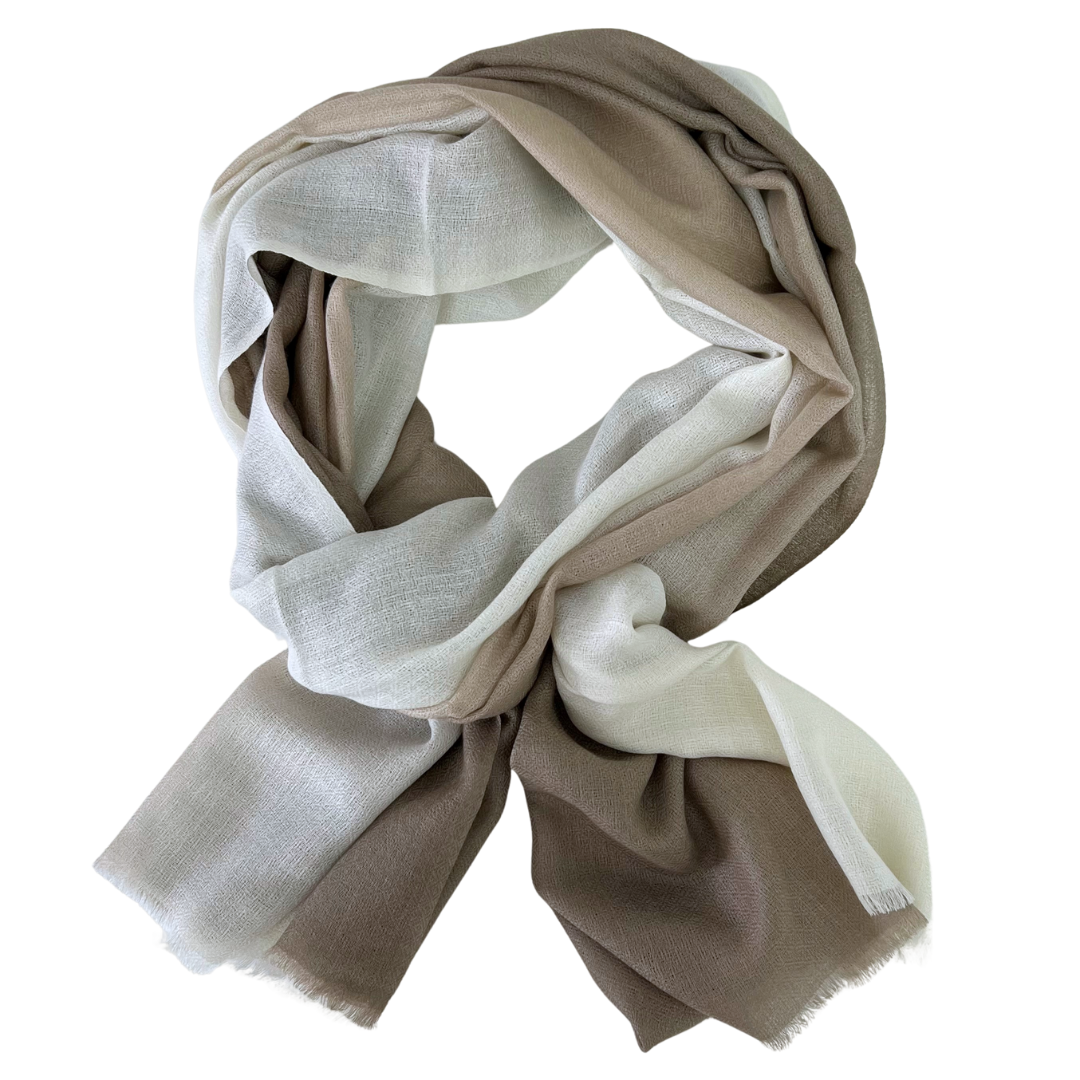 Scarf - Ombre Beige & Ivory