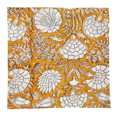 Block Print Napkin - Floral Amber