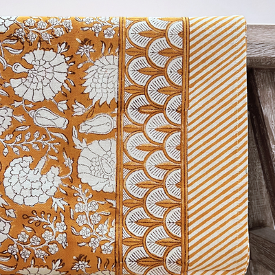 Block Print Napkin - Floral Amber