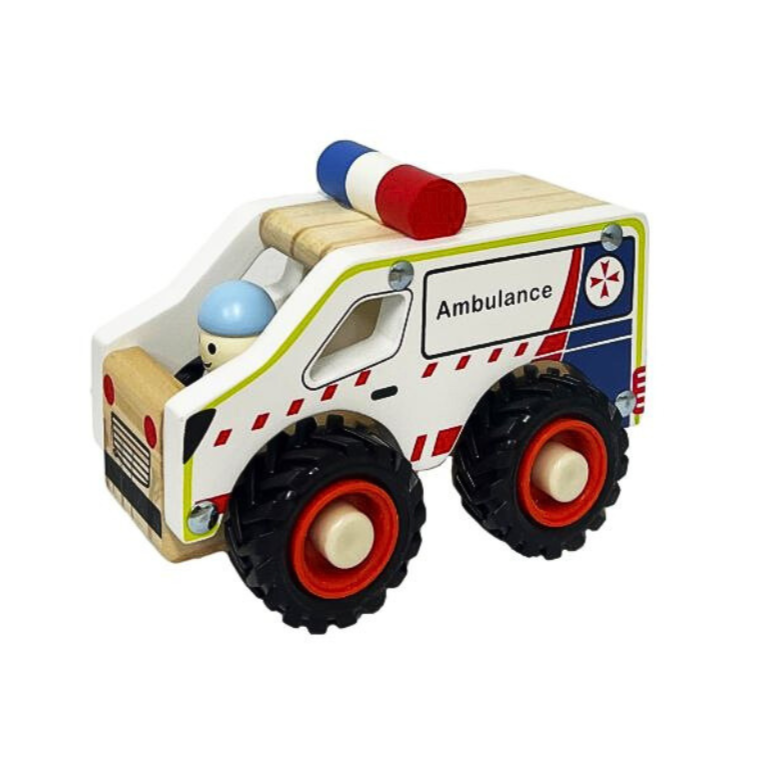 Wooden Wheelie Ambulance