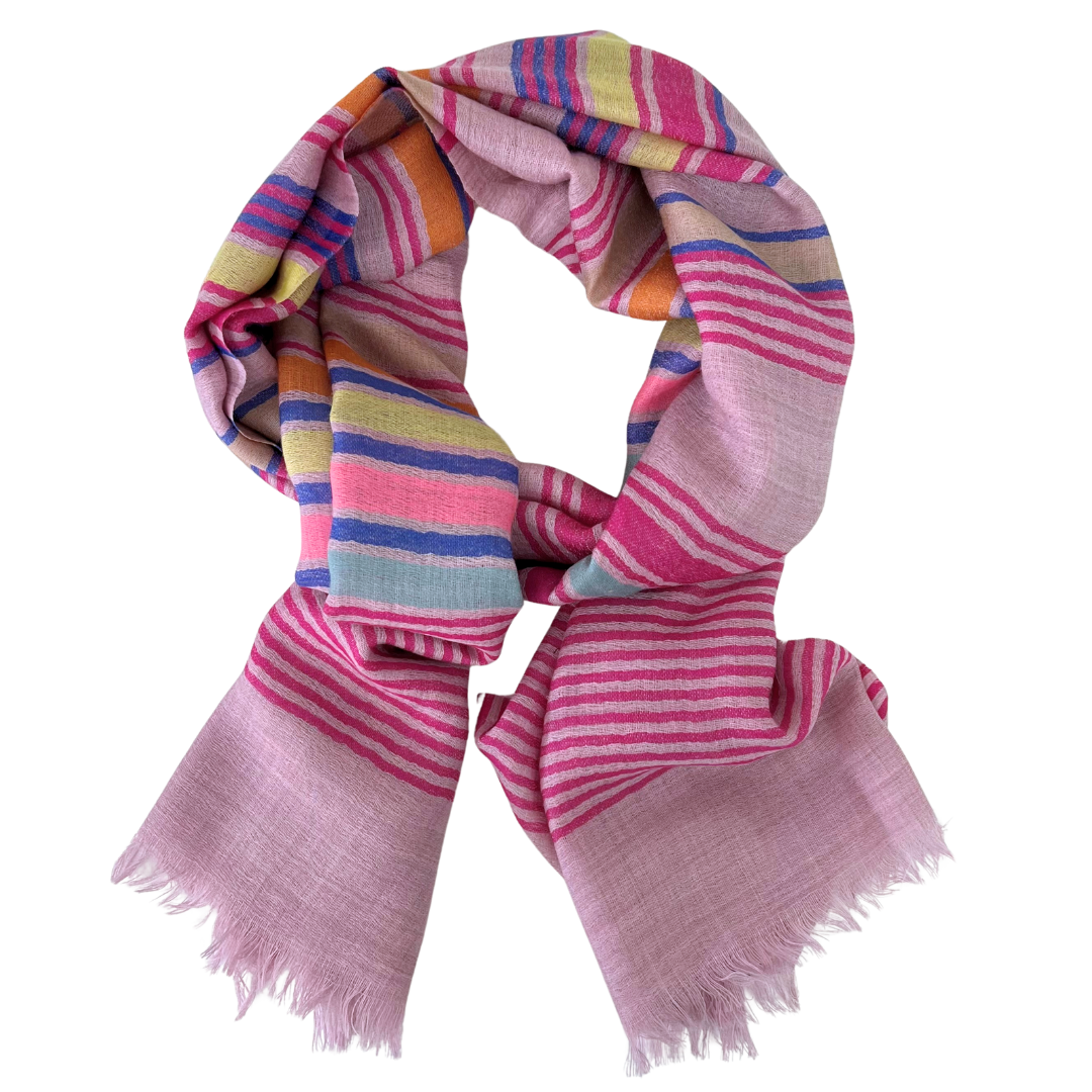 Scarf - Pink Multi Stripe