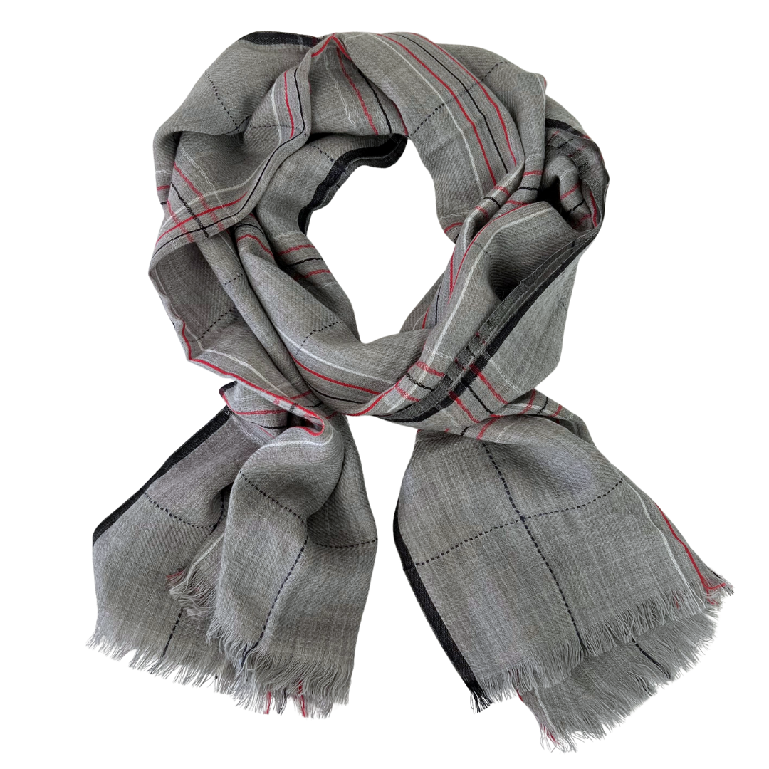 Scarf - Grey Check