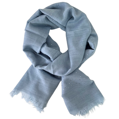 Scarf - Light Blue Sequin