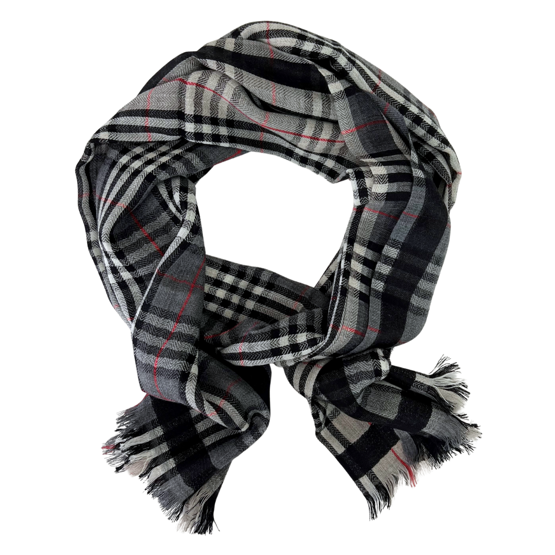 Scarf - Black Burberry Check