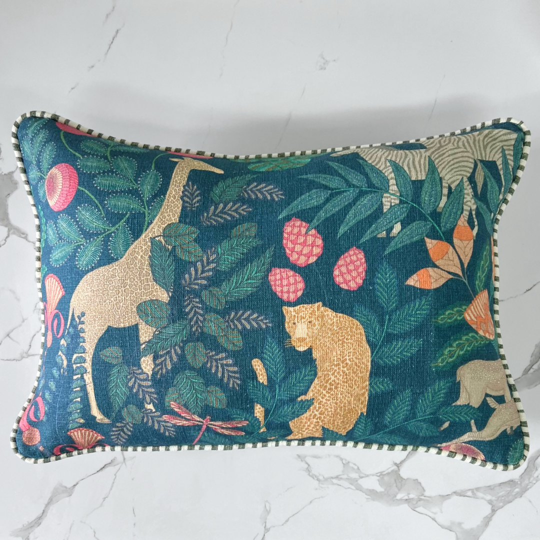 Jungle Cushion - Blue Long