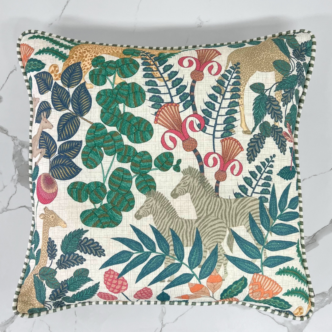 Jungle Cushion - Natural Square