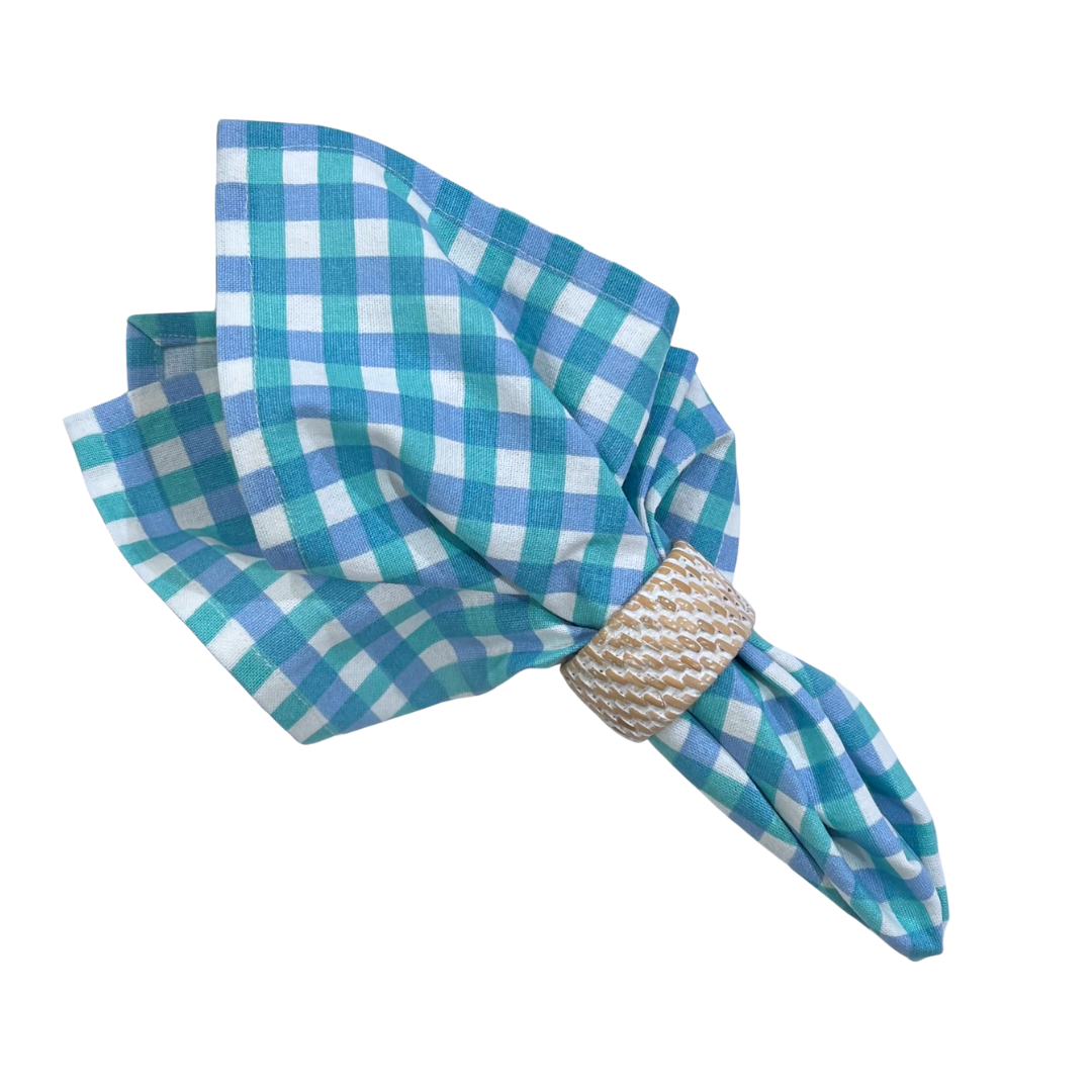 Check Napkin - Aqua & Blue