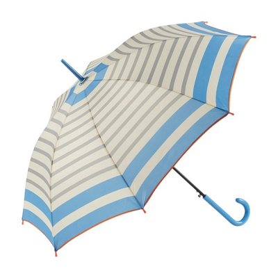 Classic Umbrella - Blue & Grey Stripe